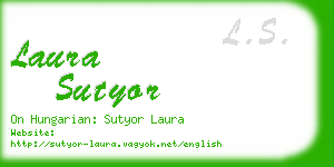 laura sutyor business card